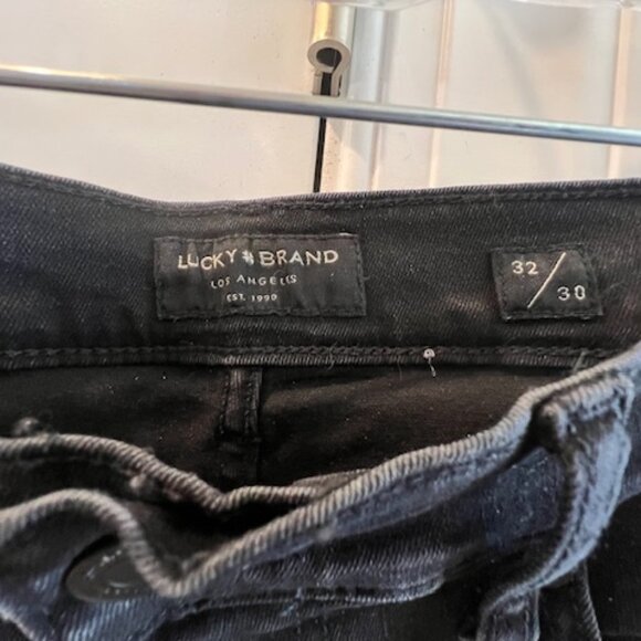 Mens Lucky 221 Straight Black Denim Jean 32 x 30 - Picture 8 of 12